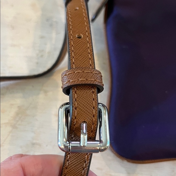 Michael Kors Royal Purple Kempton Nylon Crossbody Purse Bag - Picture 4 of 11